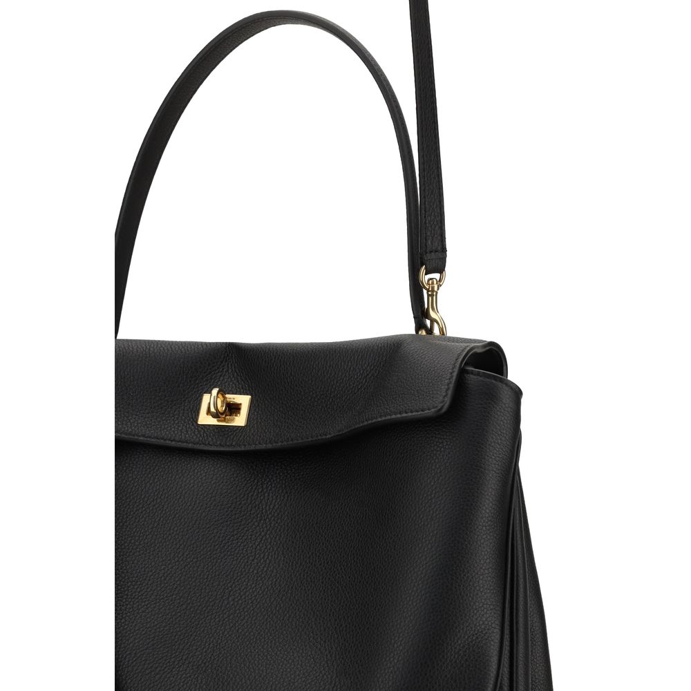 Balenciaga Schwarze Kalbshaut Bos Taurus Schultertasche